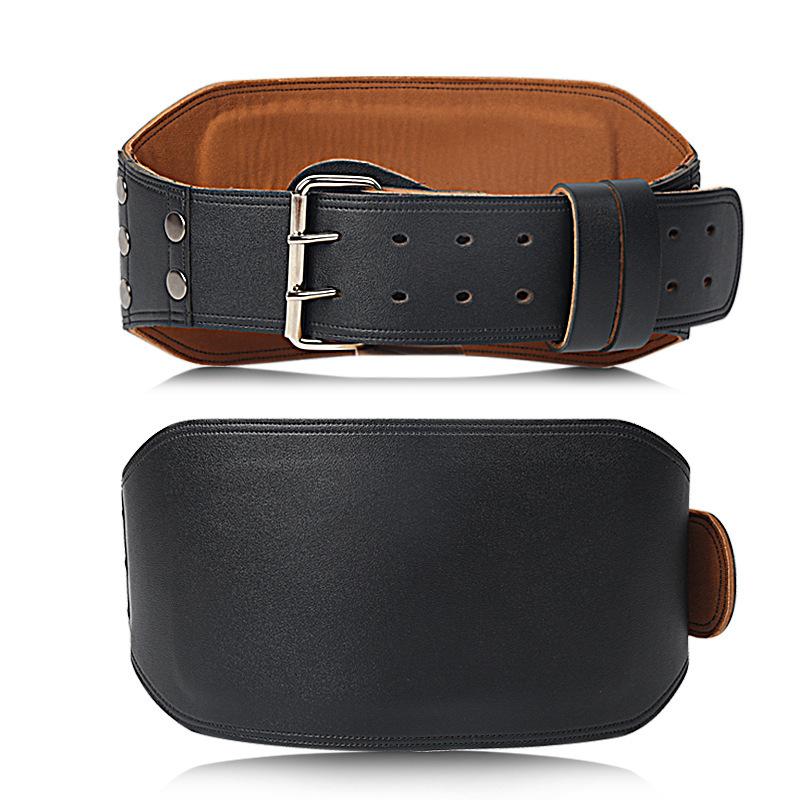 

Sports Waist Protection Fitness Squat Weightlifting Deadlift Abdomen Closure Bodybuilding Training Adjustable PU Leather Belt Protection XL