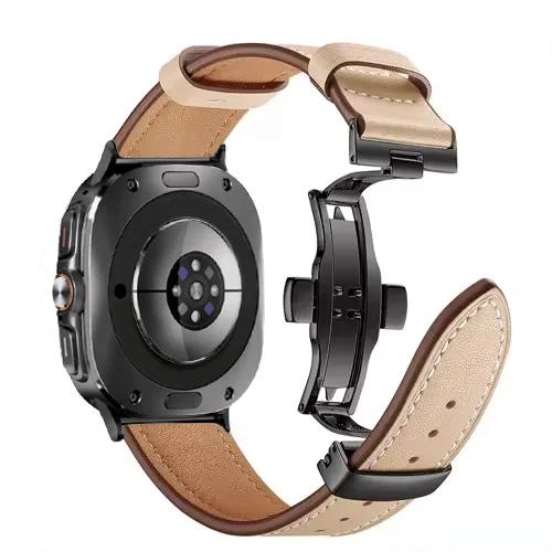 Premium Leather Strap For Samsung Galaxy Watch 8 Classic 46mm/44mm 40mm High-end Bracelet Wristband Galaxy Watch Ultra 2026 Belt