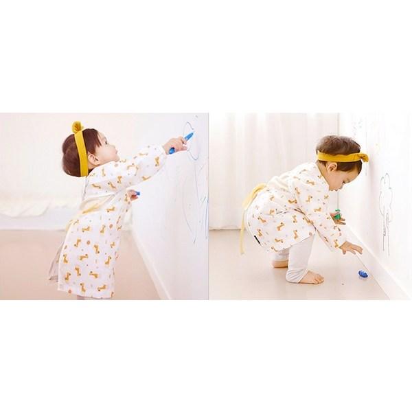 Babyclaw babykläder vattentät haklapp långärmad med dragkedja, giraffbrun, 1 styck, 1 styck