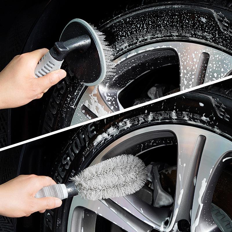 Car Tire and Wheel Cleaning Brush – Strong Decontamination Mop Tool