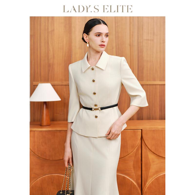 LadyS Elite Camellia Madeleine Style Top & Skirt Set L