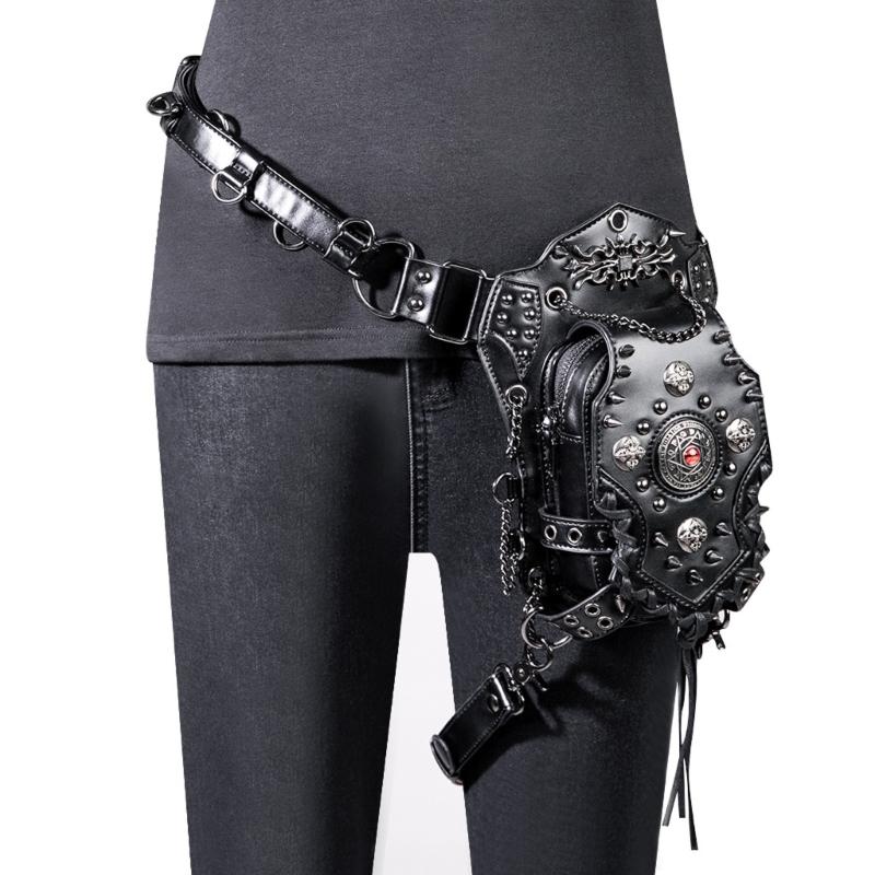 Bauchtasche Steampunk Punk Rock Mehrweg-Tragestil Rucksack Brusttasche Beintaschen Holstertasche Umhängetasche