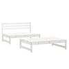 Vidaxl 2-Cz. Garden Furniture Set, White, Solid Pine Wood