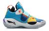 Li Ning YOUNG All City 8 Synthetic Leather Low Top Children's Basketball Shoes Blue Yellow YKBS114-3