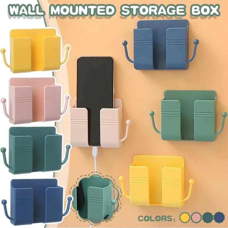 Supporto da parete multifunzione per organizer con telecomando, supporto da parete per presa per cellulare, supporto multifunzione per ricarica