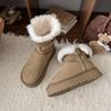 Internet celebrity fashion snow cotton boots small height increase short boots 2025 winter new velvet muffin thick-soled snow boots