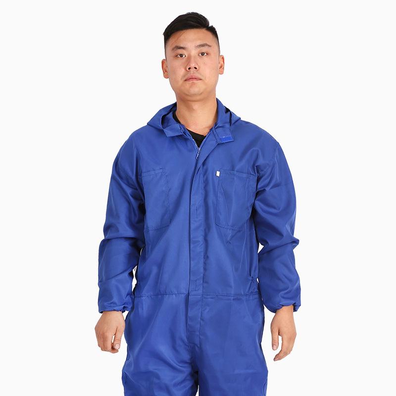 Anti-fouling Dustproof Mechanic Coveralls with Hood - Long-Sleeved Jumpsuit