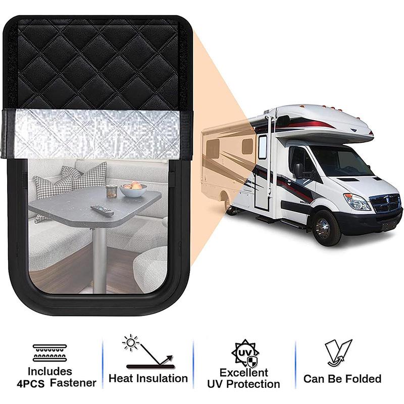 Foldable Aluminum Sunshade for RV Windows - Blackout Foil Travel Camping Side Block