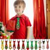 Creative 12 Types Felt Christmas Ties Adjustable Elastic Rope Christmas Tree Felt Tie Shiny Snowman Elk Tie Home
