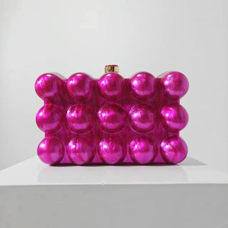 Wavy Pearl Clutch Purse Luxury For Women Evening Bag Wedding Party Acrylic Shoulder Crossbody Promotion Fashion Shell Hand Bags