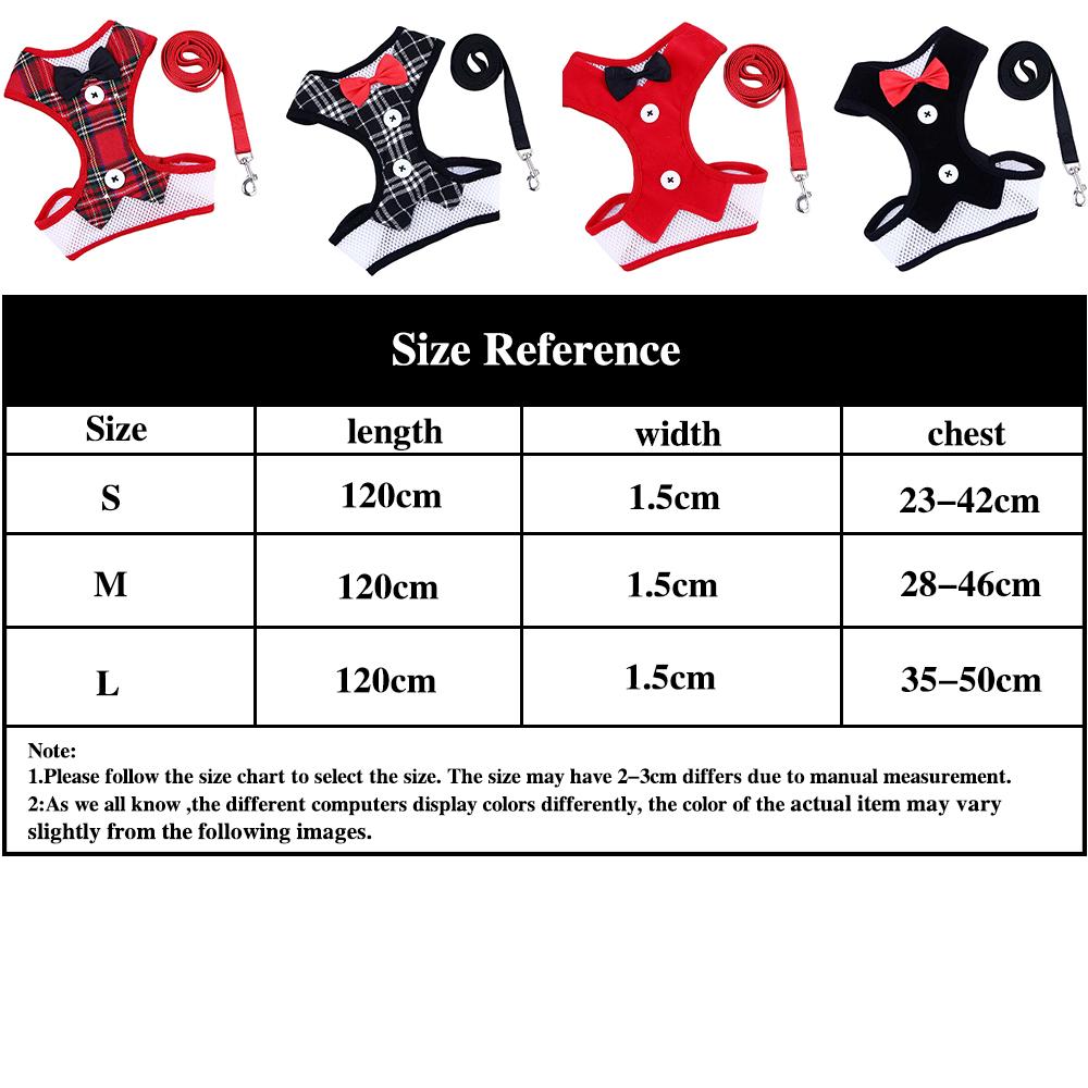 Belt Collar for Small Medium Dogs Pet Vest Dog Leads Puppy Harness  Leash Cat Evening  Dress