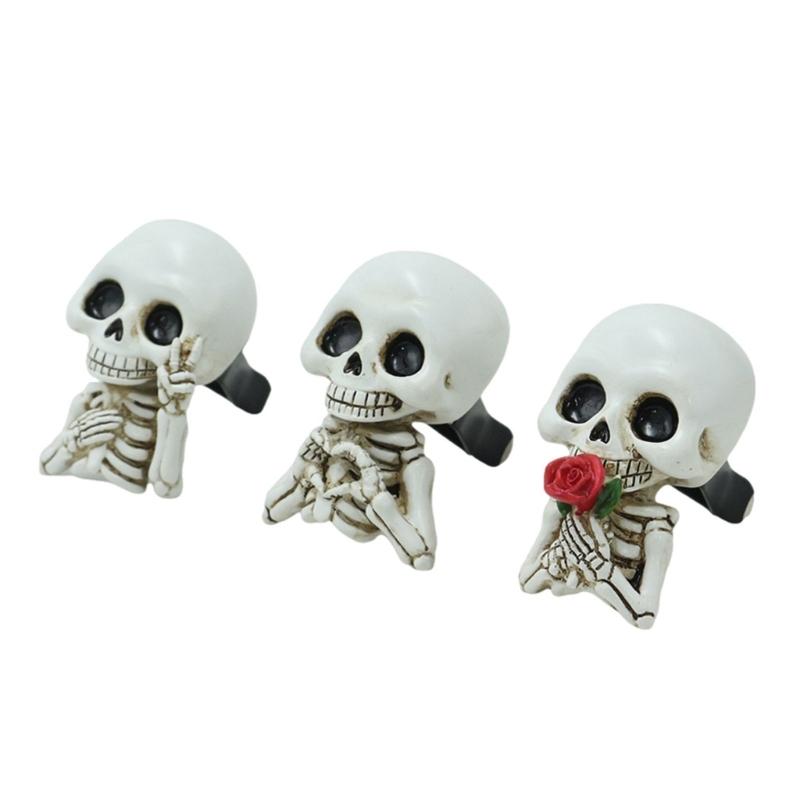 Long Lasting Gothic Skull Car Vent Air Freshener Clip Resin Design For Family Vehicles Automotive Interior Accessories 1