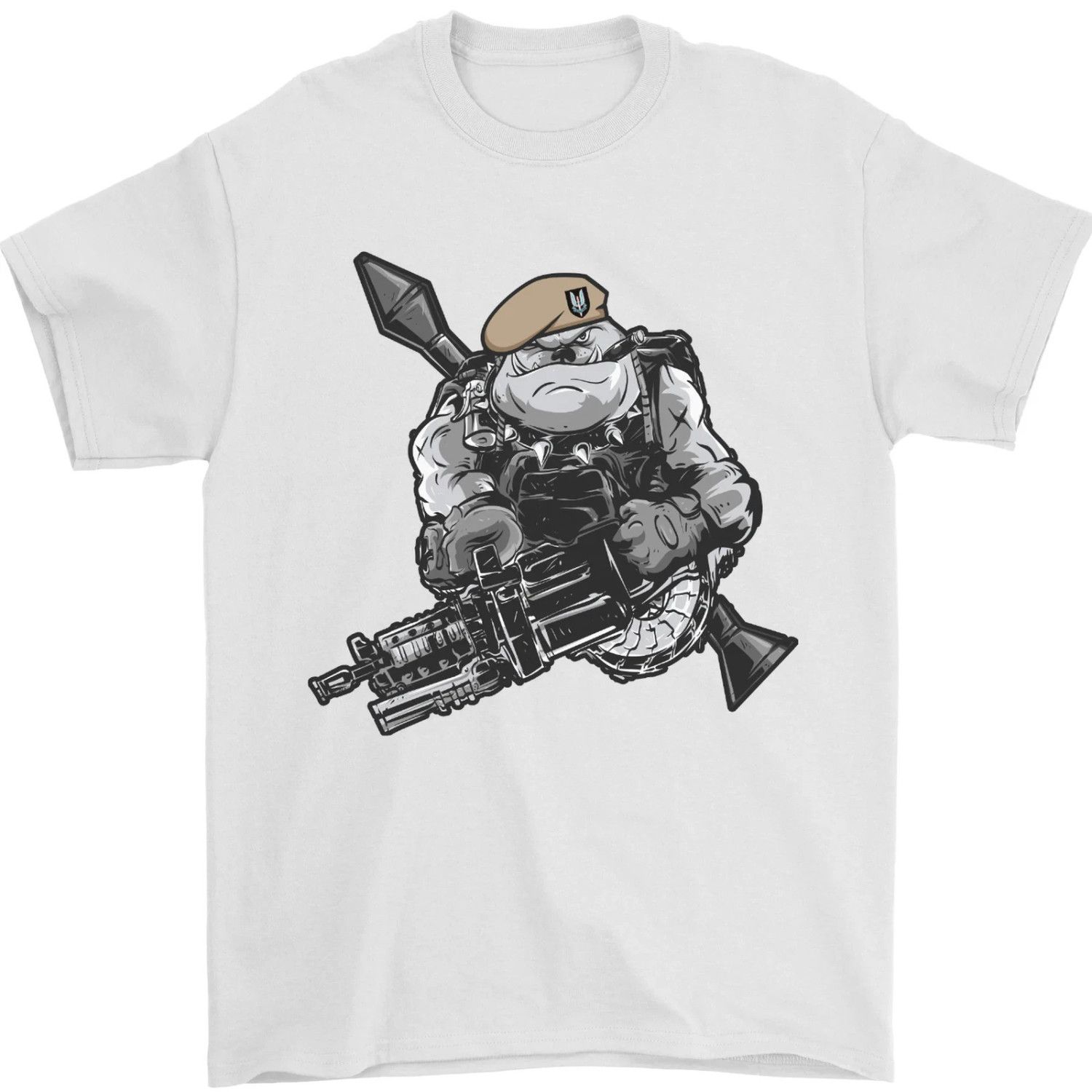 25 Новая футболка с принтом SAS Bulldog British Army J Special Forces с коротким рукавом для военных энтузиастов для ношения на улице S