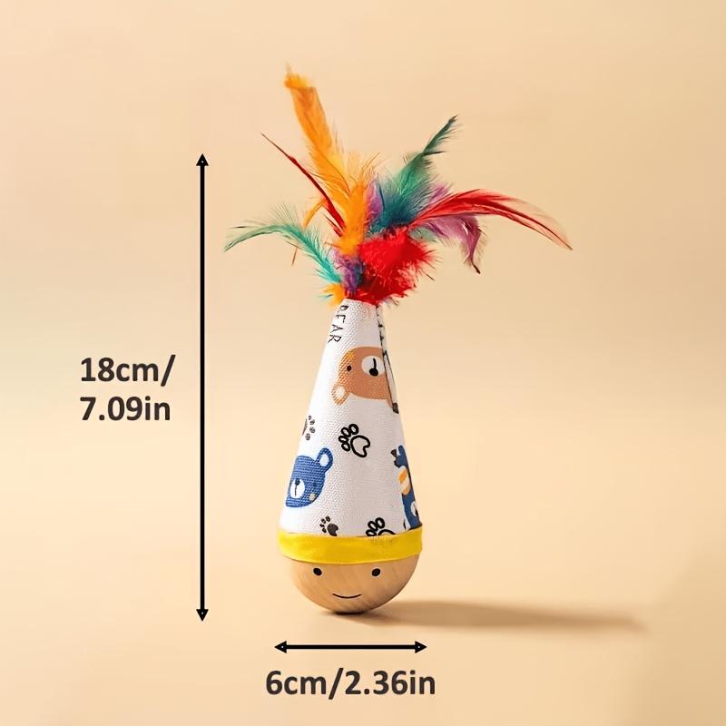 Feather Tumbler Cat Toy Interactive Cat Toy For Indoor Cats разноцветный