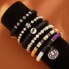 Ghost Pumpkin Pendant Bracelets Bat Beads Bangle Simple Halloween Bracelets  Gifts