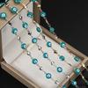 1m Copper Blue Devil's Eye With Heart Charms Chains for DIY Necklace Bracelet Waist Chain Crafts Jewelry Making Chains