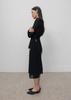 UMARMUNG Crinkled Linen Crewneck Pullover_Black