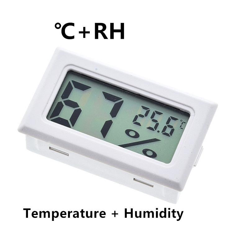 Mini Digital Humidity Meter Thermometer Hygrometer Sensor Gauge LCD Temperature Refrigerator Aquarium Monitoring Display Indoor