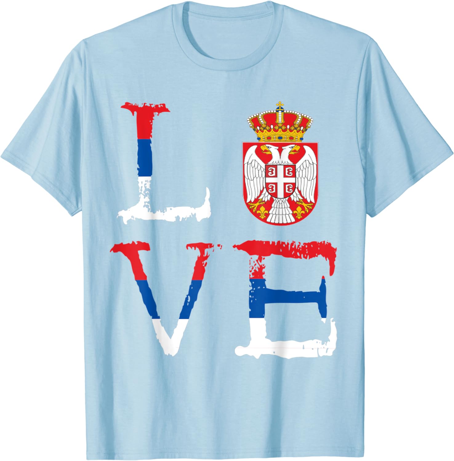 

Serbia Crest Serbia Love Serbian Flag Srbija Men TShirt Short Sleeve Casual 100 Cotton Shirt 4XL