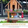 Figure Statue Ornament Buddha Chinoiserie Decor Good Luck Home Desktop Adorn Wooden Quan Yin Carving Household