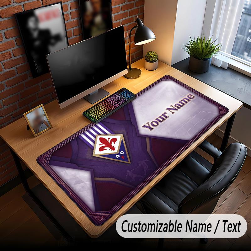 Large Mouse Pad Fiorentina FC Print Custom Name Text Desk Mat for Office Gaming