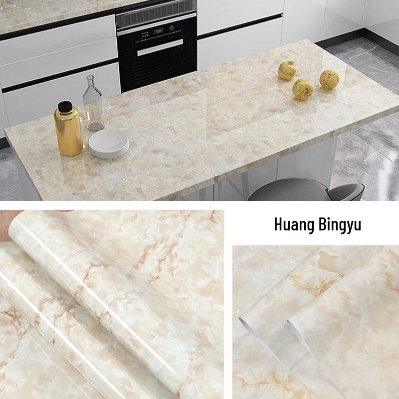 Oil-proof, Heat-resistant Waterproof Kitchen Countertop Self-adhesive Wallpaper