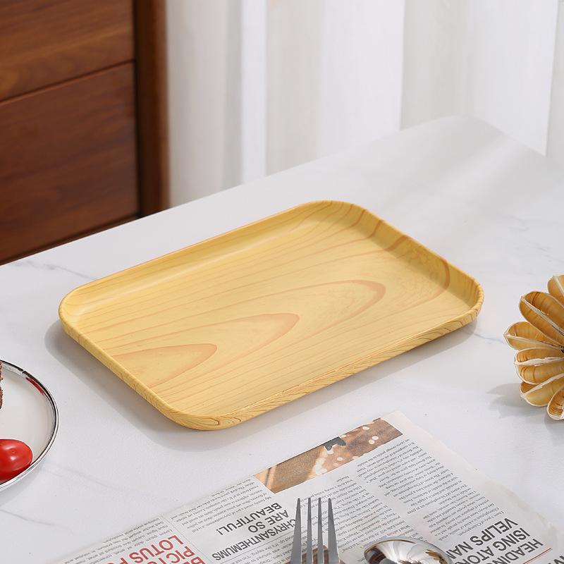 Wheat Straw Multifunctional Tray: Rectangular Tea Set, Fruit, or Puzzle Storage Solution