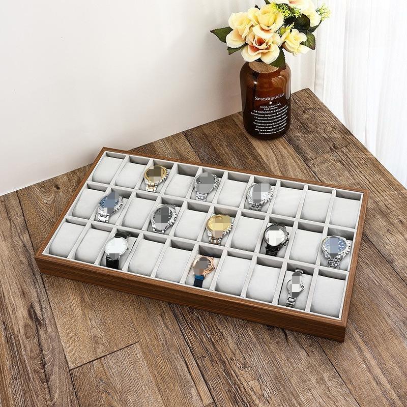 Black Walnut Pattern Watch Display Plate, Watch Live Display Stand, Watch Counter Display Props, Stall Plate