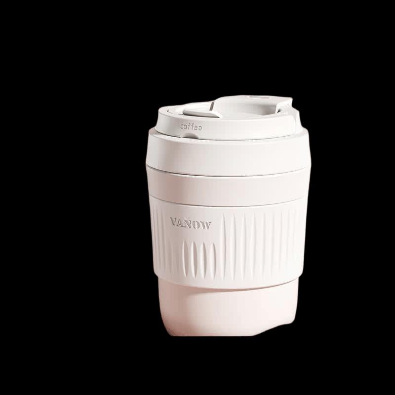 Vanow Dual-Drink 316 Stainless Steel Insulated Coffee Cup 350ml