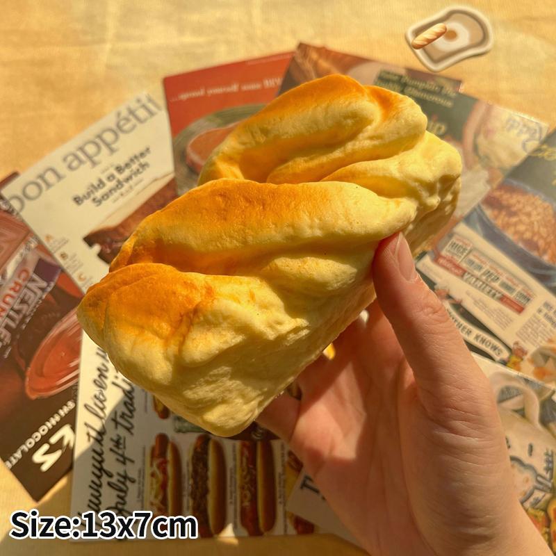 Soft Bread Squishy Stress Relief Fidget Ball Simulated Toast Slow Rising Anti Stress Squeeze Toy Soft Sensory Squishies Gifts