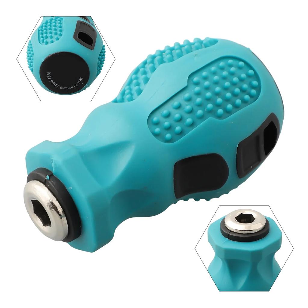 1/4'' 4mm Hex 5mm Round Screwdriver Handle Magnetic Screw Driver Bits Holder Adapter For Screwdriver Bit Socket Wrench Tool