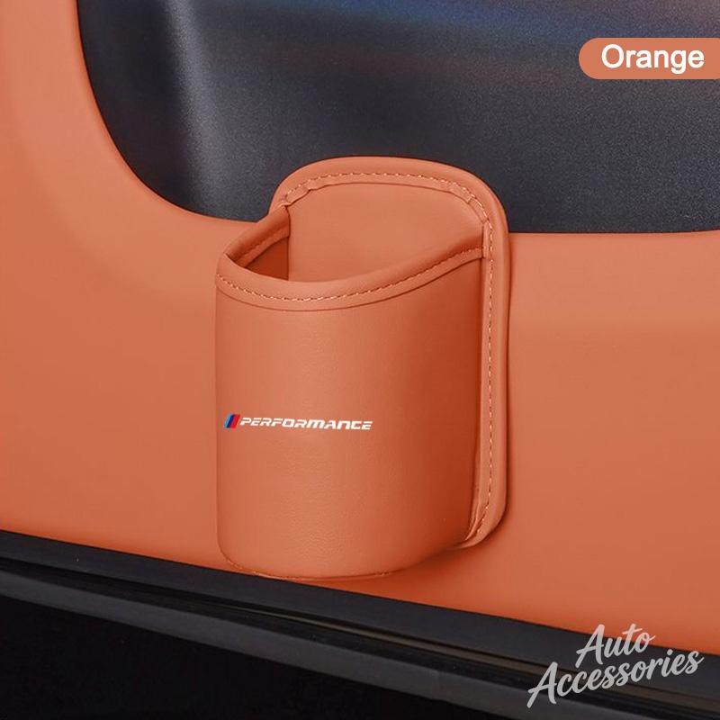 Leather Car Water Cup Box Back Seat Drink Rack Storage Auto Accessories For BMW F10 F20 F30 F40 F26 F31 F49 F86 M3 M5 X3 Sticker