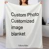 1PC Custom Name Blanket Personalized with Your Own Name Highland Cow Blanket All-Season Throw for Camping Naps & Home Use