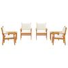 Garden Sofa Set 6 Pcs Brown Solid Acacia Wood