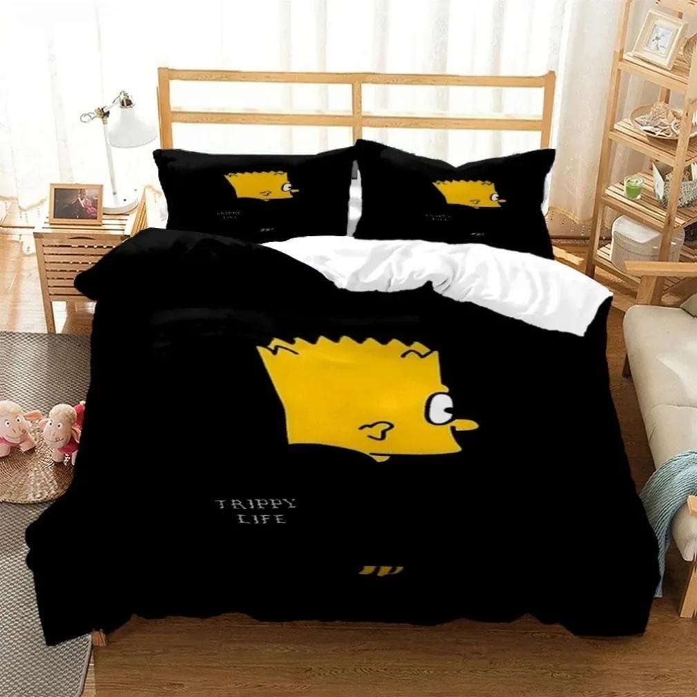 

Simpsons Bedding Sets,The Simpsons Cover Sets,Anime Cosplay Cute Bed Quilt Covers Pillowcases for Children Adolescents 135x200cm