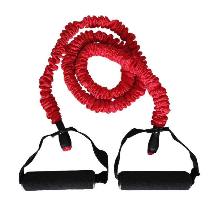 TPE Latex Elastic Fitness Rope with Cloth Cover