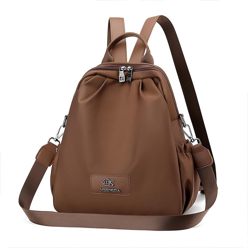 

Женский дорожный многофункциональный рюкзак Легкий водонепроницаемый нейлоновый рюкзак Студенческий школьный рюкзак коричневый