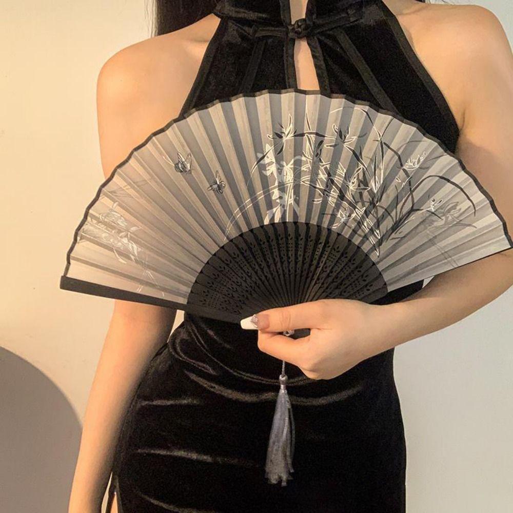 

Handheld Folding Fan Chinese Style Ancient Fan Portable Dance Fan Gift