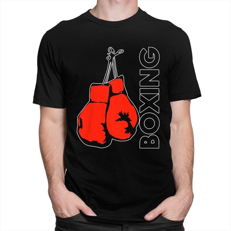 Custom Mens Boxing Gloves Boxer Gift T Shirt Short Sleeves Cotton Tshirts Tshirt Leisure Tees Slim Fit Clothing