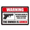 Funny Warning Sign Metal Sign Tin Sign Wall Decor No Trespassing Sign Metal Painting Wall Sticker Vintage Metal Tin Plate