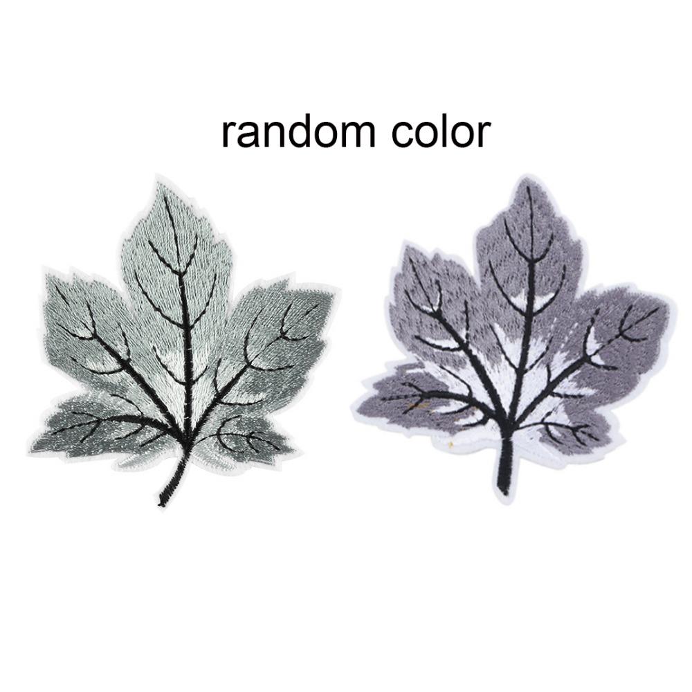 Stickers DIY Soft Colorful Embroidery Stickers Cloth Stickers Maple Leaf Sticker Patch Stickers