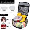 Cartoon Cute Dinosaur Couple Watching Sunset Insulated Lunch Bag for Women Children Portable Food Boxes Thermal Lunch Box Tote