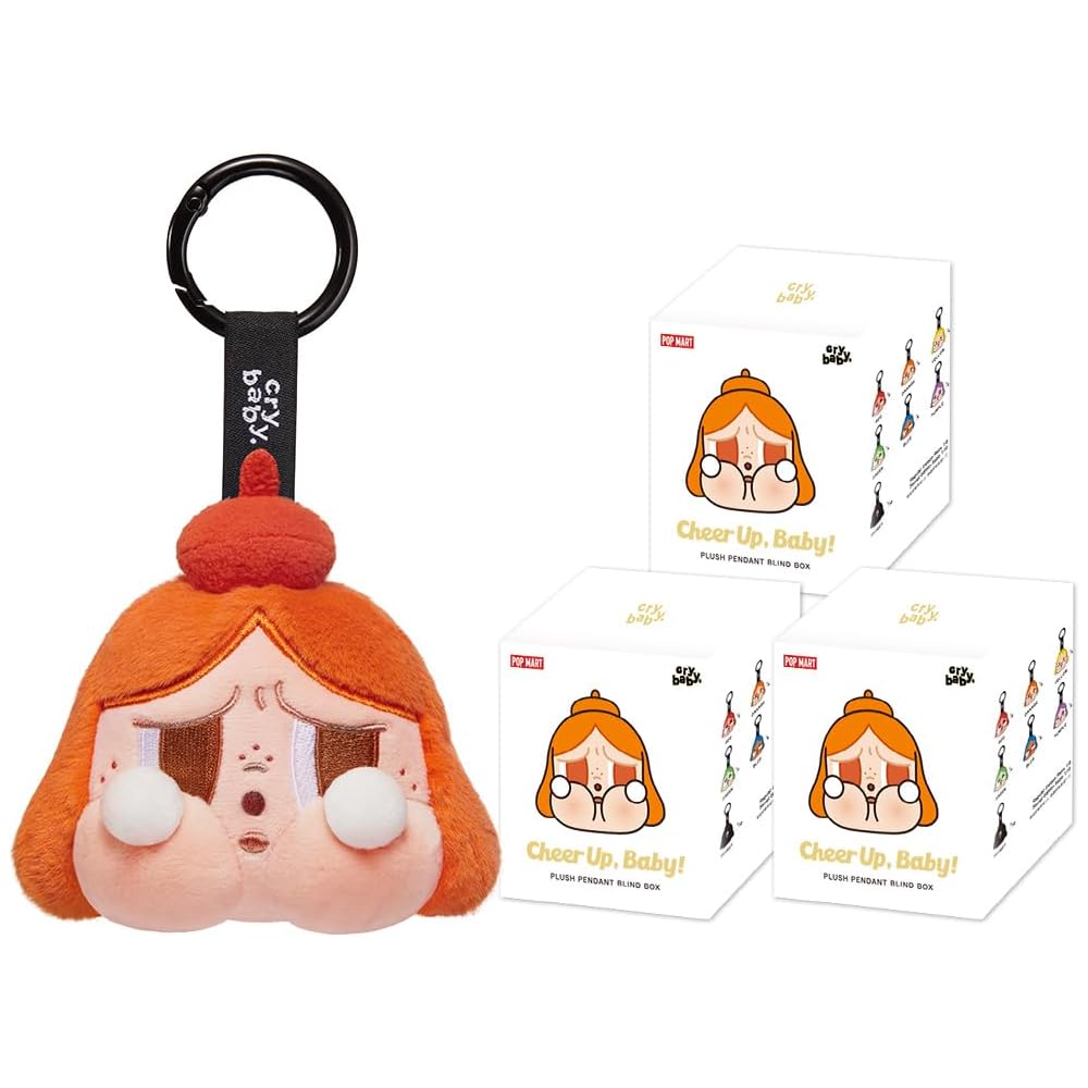 

Popmart Crybaby Cheer Up Baby Plush Pendant Assortment Box 6 Pieces Collectible Figure Toy