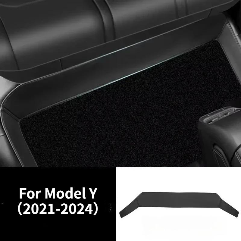 For Tesla Model Y Model 3 Highland Rear Seat Lower Protective Mat Leather Full Surround Seat Anti-Dirty Kick Pad Car Accessories