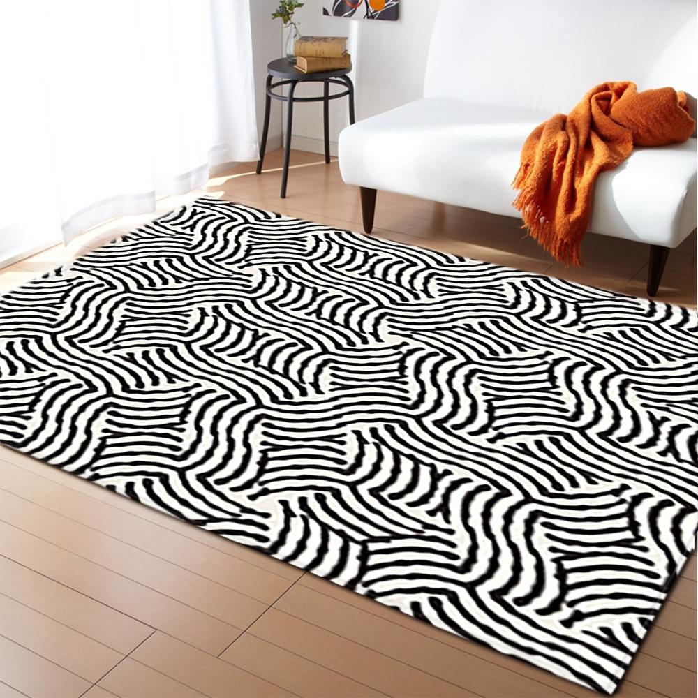 Abstract Stereoscopic Vision Living Room Carpet Bedroom Dining Room Floor Mat Size