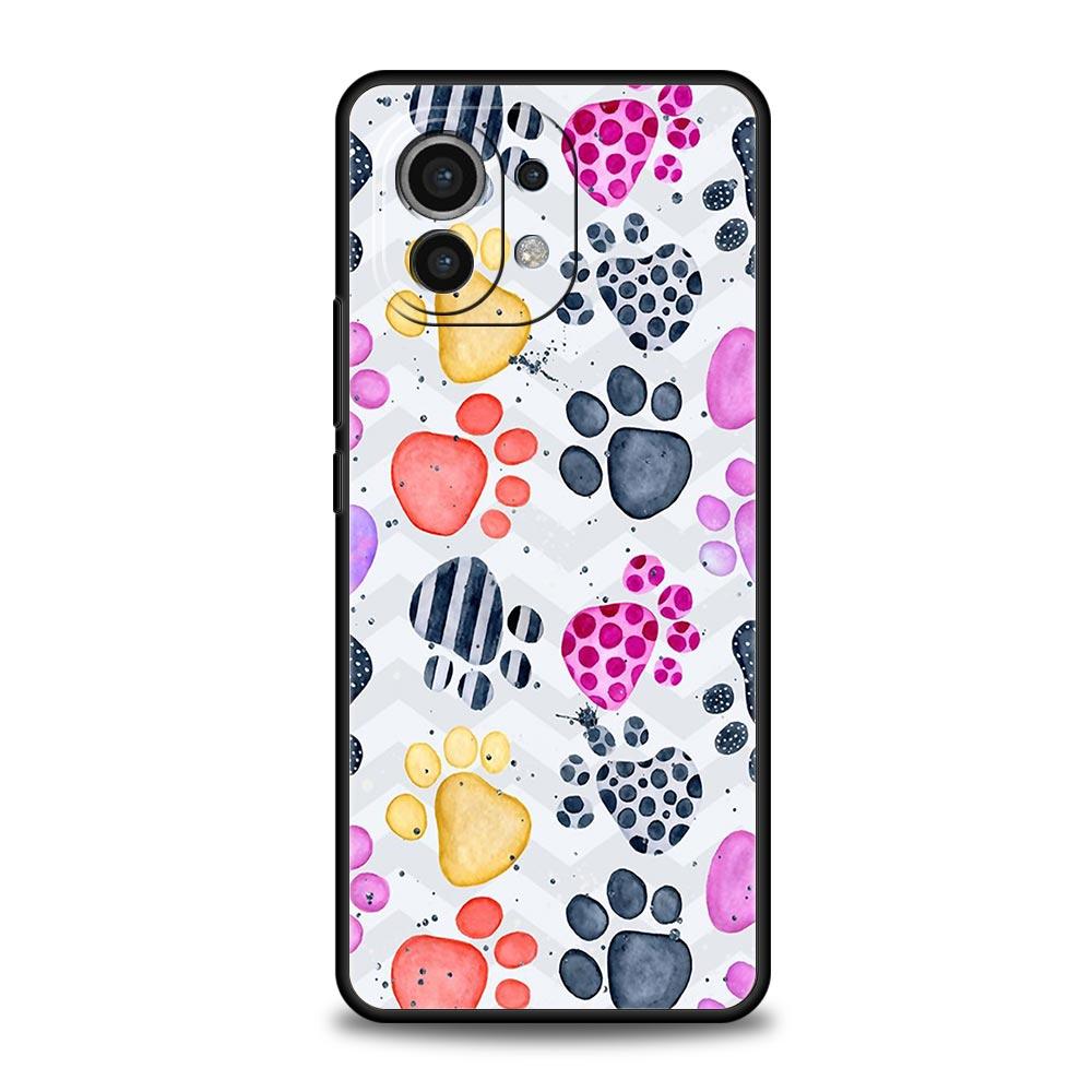 Cute Cat Dog Paw Love Phone Case For Xiaomi 14 13T 12T Pro 12 13 11 Ultra Mi Note 10 Lite 10T 5G 11X Pro 11T 11i 9T Soft Cover