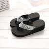 Sequins Summer Womens Antislip Sandals Girl Wedge Heels Slippers Flipflops Us
