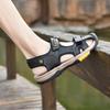 Male Sandals Summer Leather Fashion Beach Shoes Lightweight Breathable Comfortable Roman Shoes Sandals for Men  Luxury
