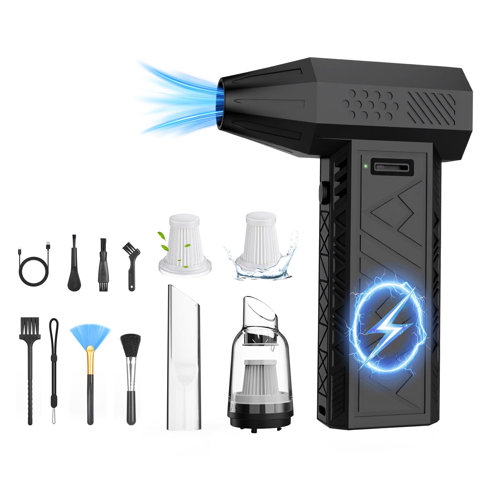 

880000 RPM Electric Air Blower Turbo Jet Fan Brushless Motor High-Speed Turbo Violent Fan USB Rechargeable Powerful Dust Blower чёрный