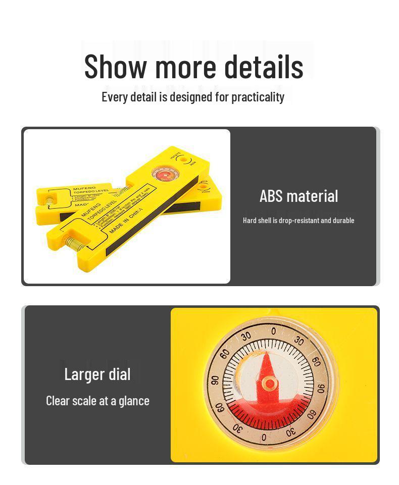Mini Portable Magnetic Spirit Level - Multi-Functional Precision Tool for Measuring Angles and Decorations